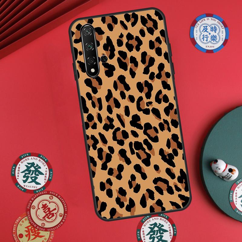 Tan Leopard For Huawei Nova 11i 8i 12i 12s 9 10 SE Y60 Y70 Y90 Y72 Y73 Y61 Y91 P60 Pro P30 P40 Lite Case