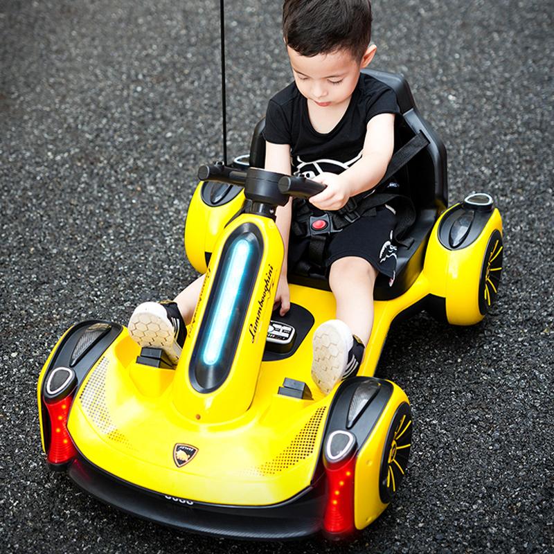 Children's Electric Car 360 Degree Drift Four-wheeled Dual Drive Can Sit Baby Remote Control Toy Car All Terrain Vehicle