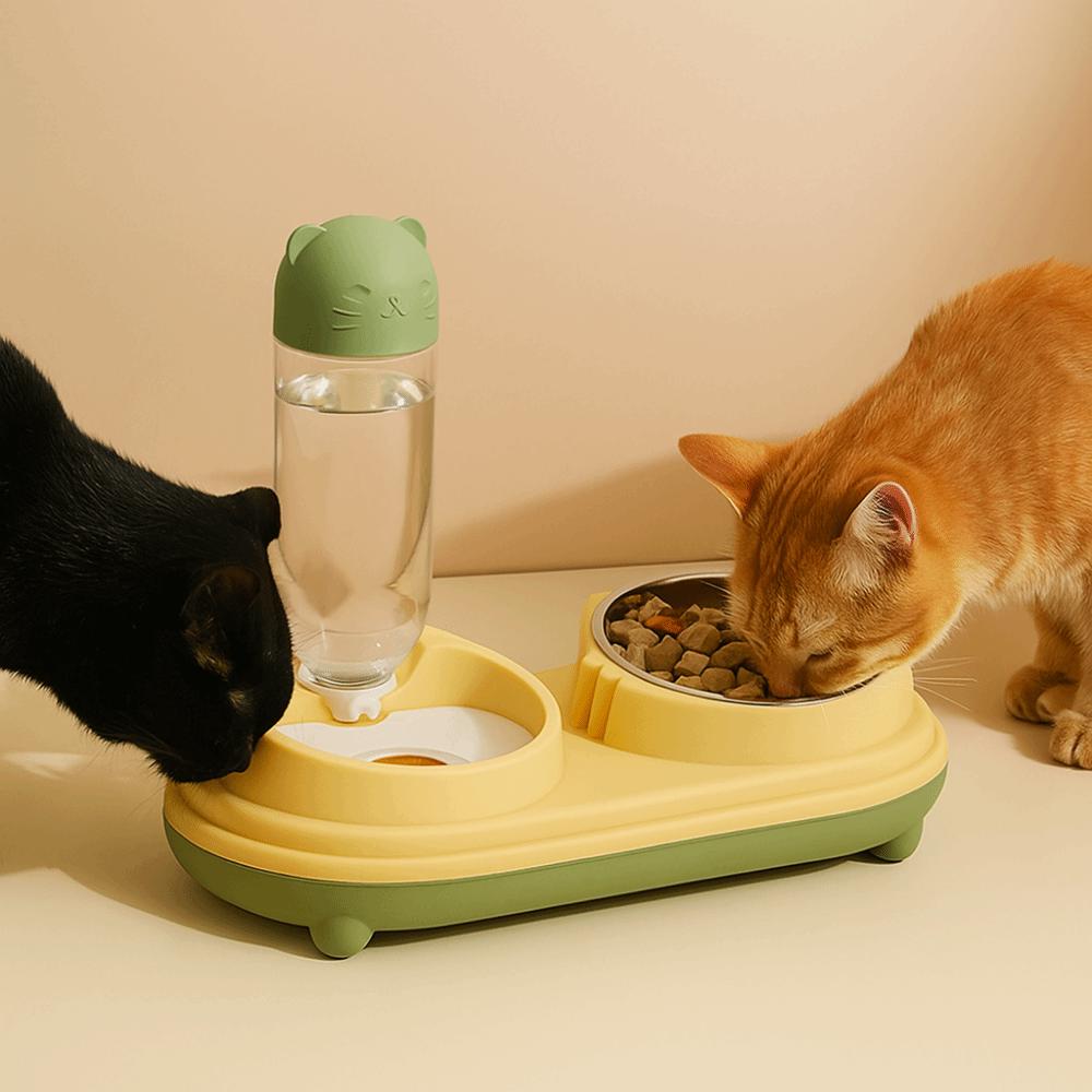 Dual Purpose Cat Drinking Bowls Spill Proof Cat Feeding Bowl Cat Double Bowl  Home