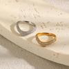 European & American Fashion 18K Gold-Plated Stainless Steel Ring with Inlaid Diamond - Women's Exquisite & Versatile Jewelry