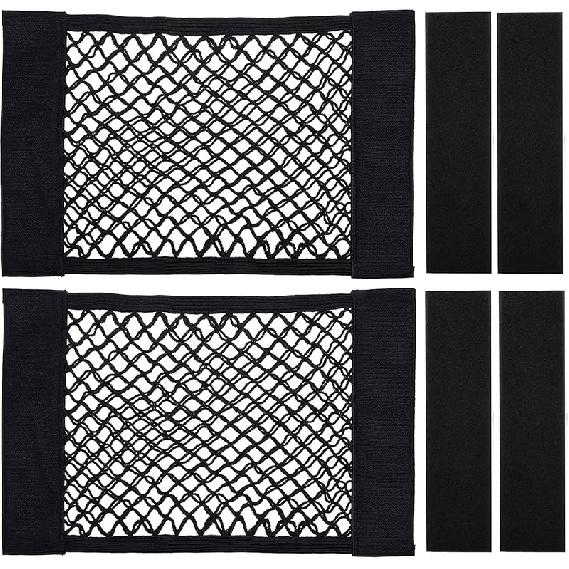 Universal Mesh Cargo Net Storage Net Wall Sticker Organizer Pouch Bag Storage Mesh Net For Car Trunk Storage Add On Organizers For Car Truck (24" X