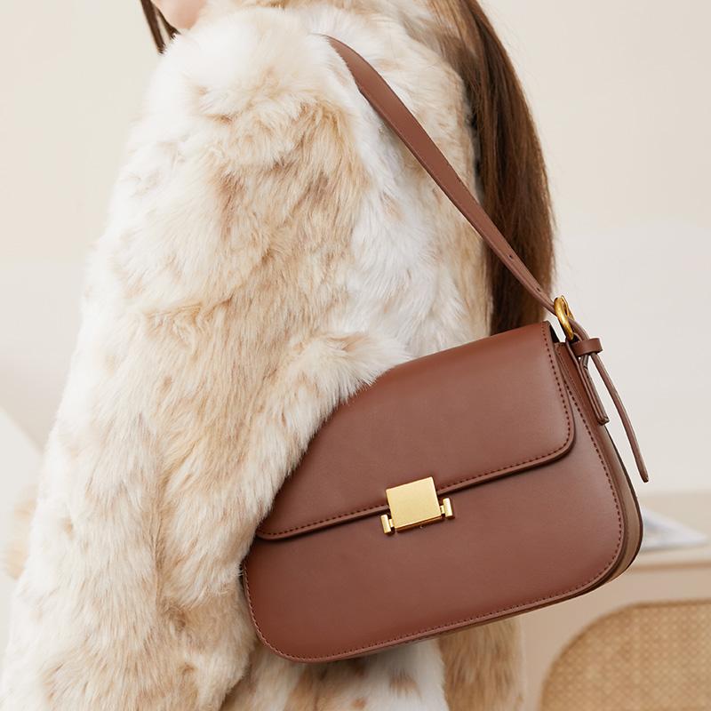 Zency Premium Design Armpit Bag Women's Genuine Leather Handbag 2024 Spring Summer