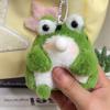 Little Frog That Can Spit Bubbles Handmade DIY Squeaking Plush Doll Pendant Keychain Material Bag for Girlfriend