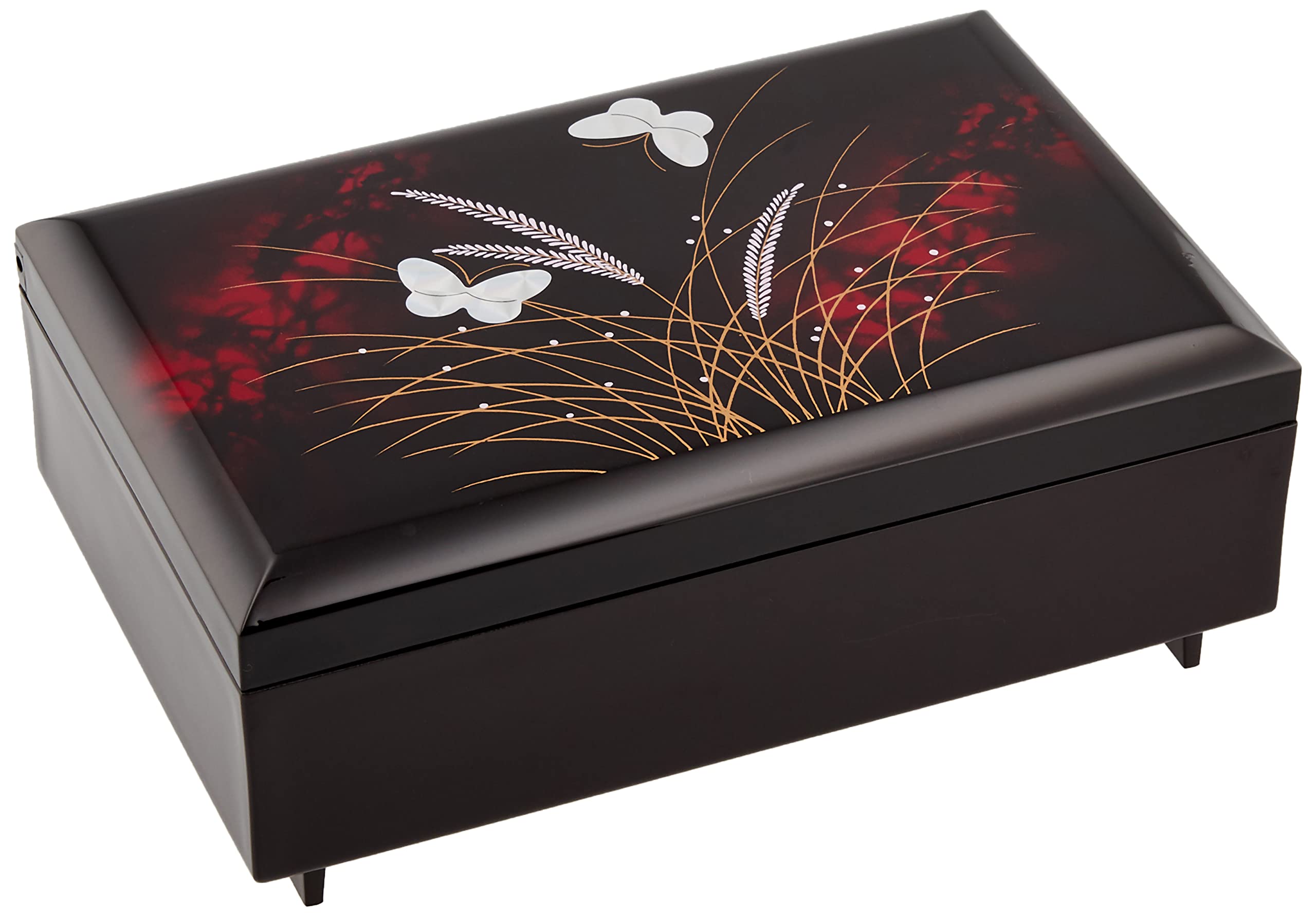 

Nakatani Brothers Company Yamanaka Lacquerware Takumi Jewelry Box (with Music Box) Bekko Musashino 33-3713