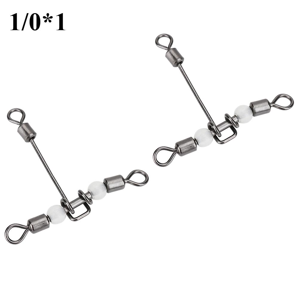 10pcs Set Durable T Shape Cross Line Fishing Swivels Connectors Accessories (1 0*1)