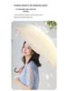 180g Japanese Style Lightweight Three-Fold Sun and Rain Umbrella with Black Glue UV Protection