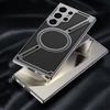 For Galaxy S24 S25 Ultra Electroplated Leather Phone Case for Samsung Galaxy S25 S24 S23 Ultra Magnetic Protective Back Cover