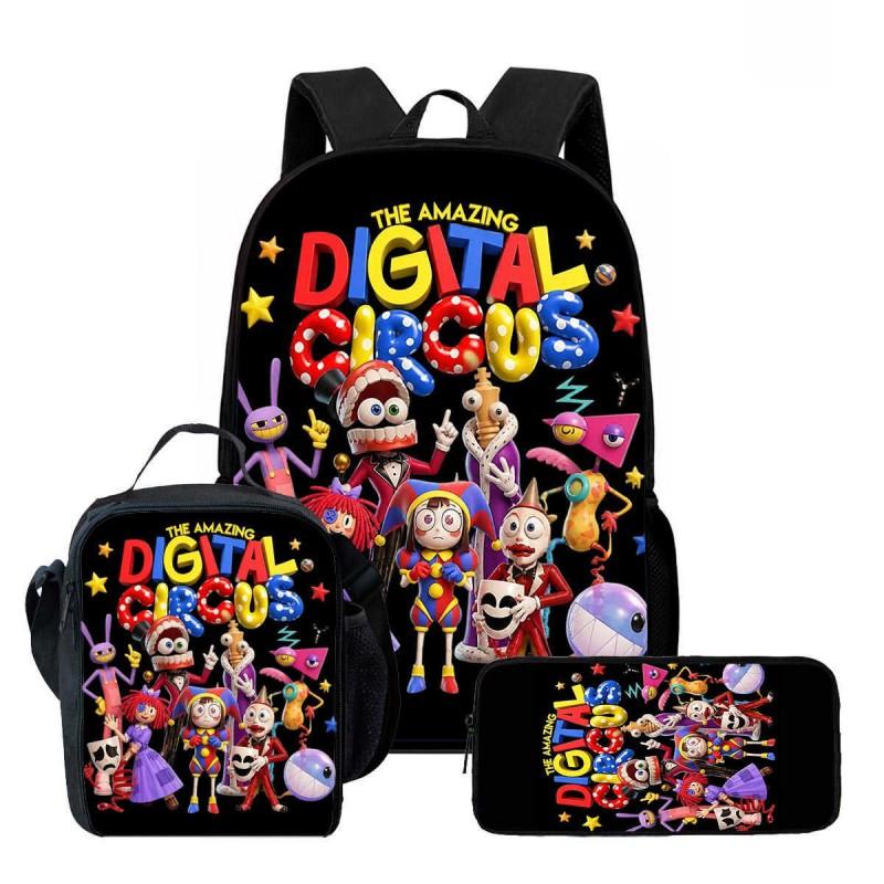 Kids Cartoon Backpack Set With Lunch Bag Pencil Case - Lightweight Ergonomic School Grades 1-6