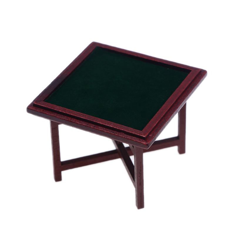 1:12 Dollhouse Miniature Simulation Mahjong Table And Chair Model Furniture Home Model Decor Toy Doll House Accessories