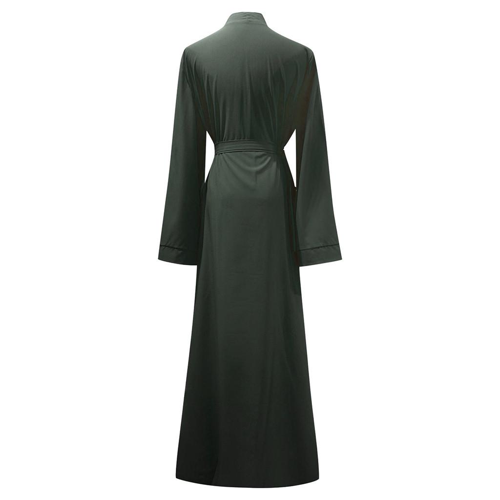 Abaya Ramadan Femei Cardigan deschis în față Rochie lungă islamică Rochie musulmană