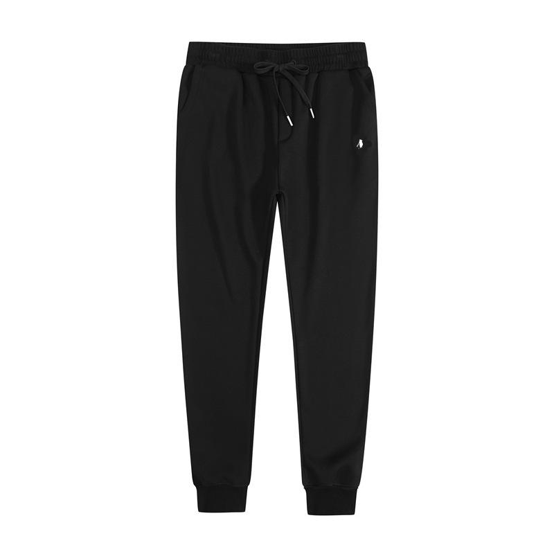 Men's Fleece-Lined Little Pony Embroidered Hoodie - Autumn/Winter, Loose Fit, Plus Size, Solid Color, Polo Style