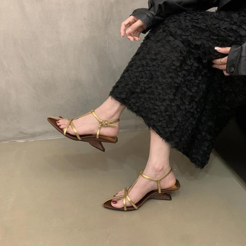 Fashion Kitten Women High Heels Sandals Pointed Toe Shoes Women 2025 New Trend Open Toe Shoes Sexy Dress Pumps Casual Sandals Slingback