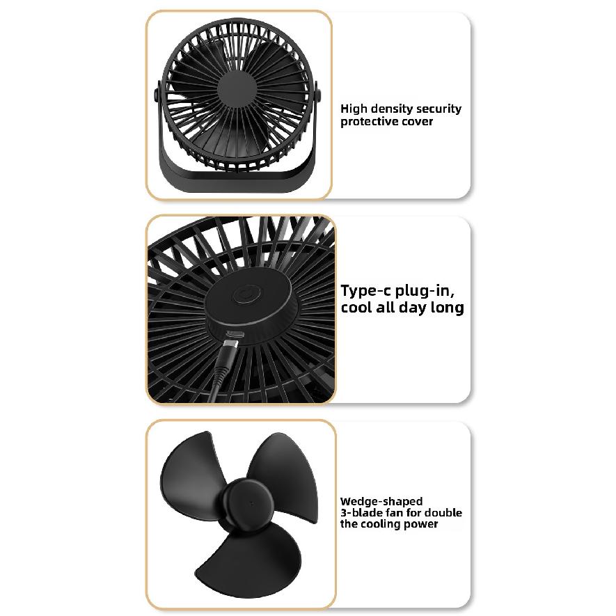 2026 New Model Desktop Fan USB Direct Plug-in Table Circulation Fan for Office, Living Room, Dormitory, Powerful Electric Fan