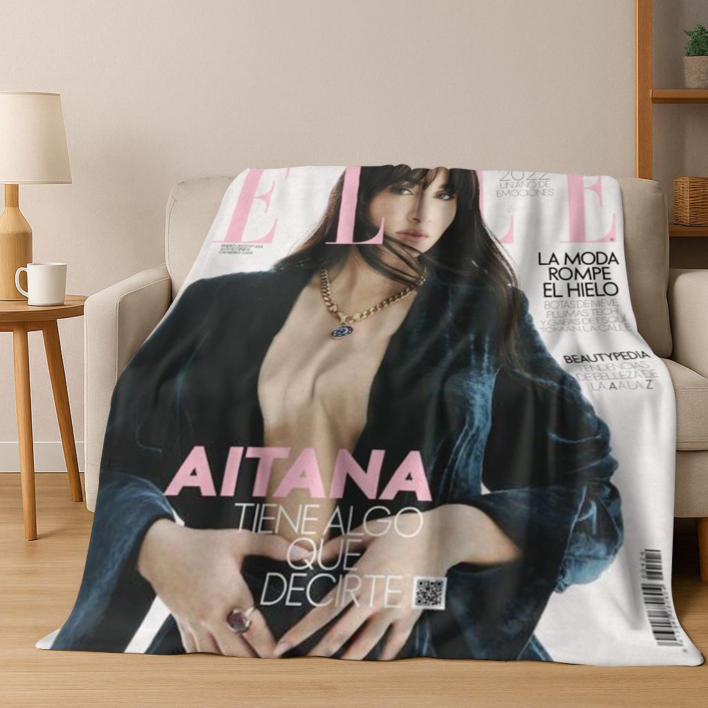3D A-Aitana Spanish Singer Art Flannel Blanket,Cozy Soft Throw Blanket for Home Bedroom Bed Sofa Picnic Office Cover Gift Kids