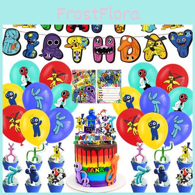 Buntes Regenbogenfreund 2 Party-Deko-Set Banner, Kuchenaufsatz, Luftballons und Einladungen enthalten!