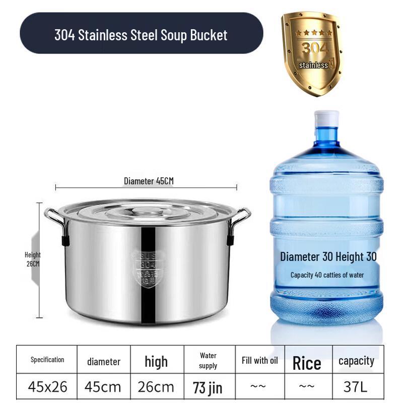 Xiehe 304 Stainless Steel Extra Thick Soup Pot