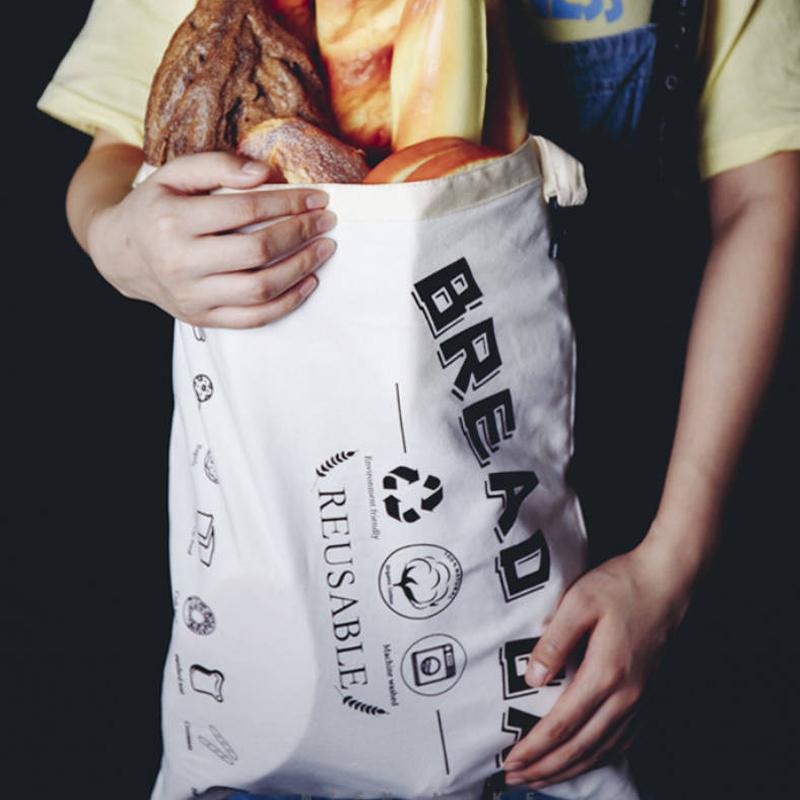 1PC Bread Bag Pure Cotton Eco-Friendly TPU Lined with Secure Buckle & Carry Handle