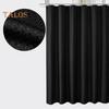 1 Set Shower Curtain with 12 Hanging Rings Contrast Solid Color Thickened Waterproof Punch-free Washable Kitchen Door Curtain Bedroom Window Curtain