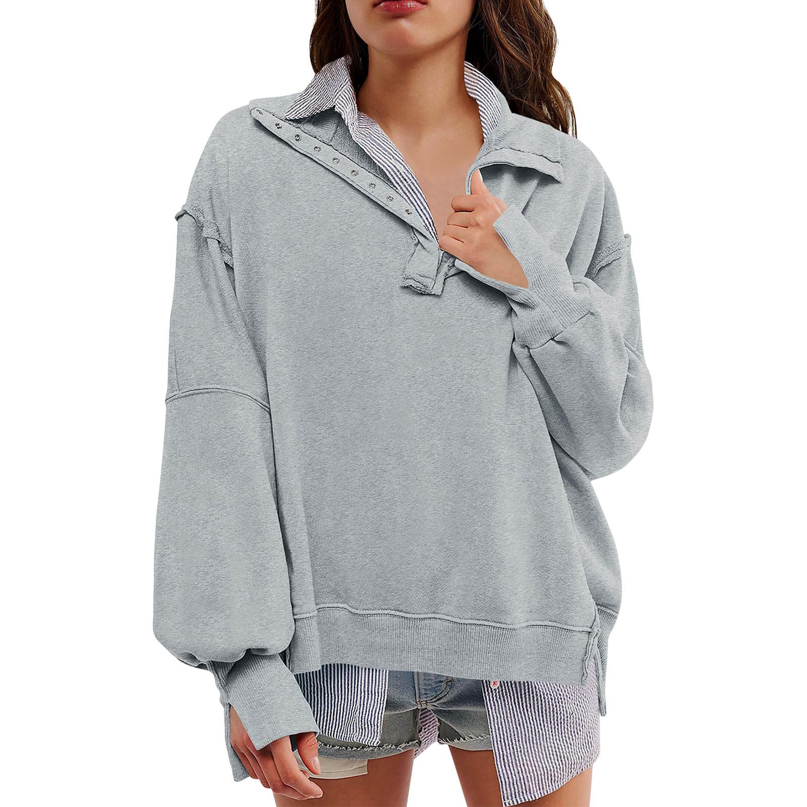 

Женские негабаритные толстовки с круглым вырезом, футболки с длинными рукавами и цветными блоками, повседневные топы XXL белый