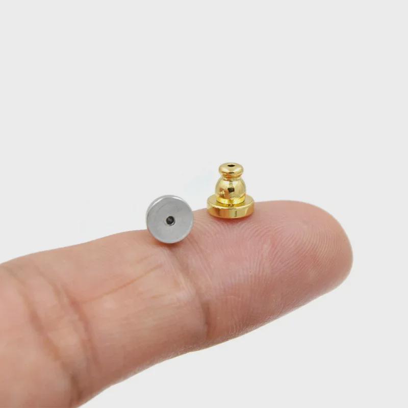 18K Gold Color Brass Frisbee Earplugs with Custom Logo – Electroplated Earring Plugs for Hot Sale.