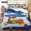 Owl Bedspread Cover Collection Adorable Owl for Kids Boys Girls Adorable Animal Bed Ensemble Bedclothes Full Size Queen Size King Size Size Polyester