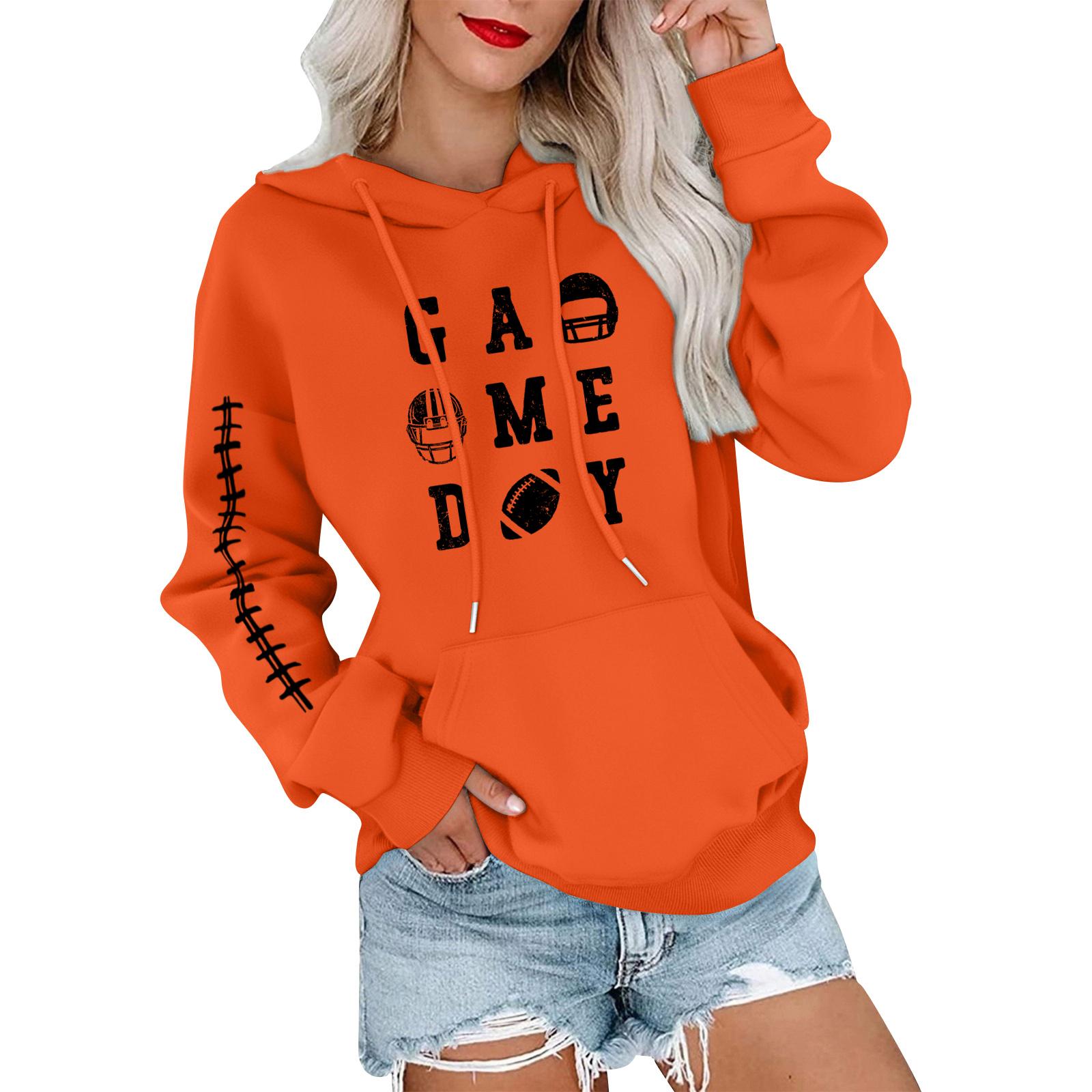 

Женский модный, повседневный, удобный свитер с круглым вырезом, капюшоном, длинными рукавами и принтом в стиле регби XXXL киноварь