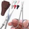 ReTORUE Curved Cuticle and Hangnail Precision Hangnail and Cuticle Trimmer [High-Precision, Ultra-Fine Blade] Clippers, Scissors, (Brown Case)