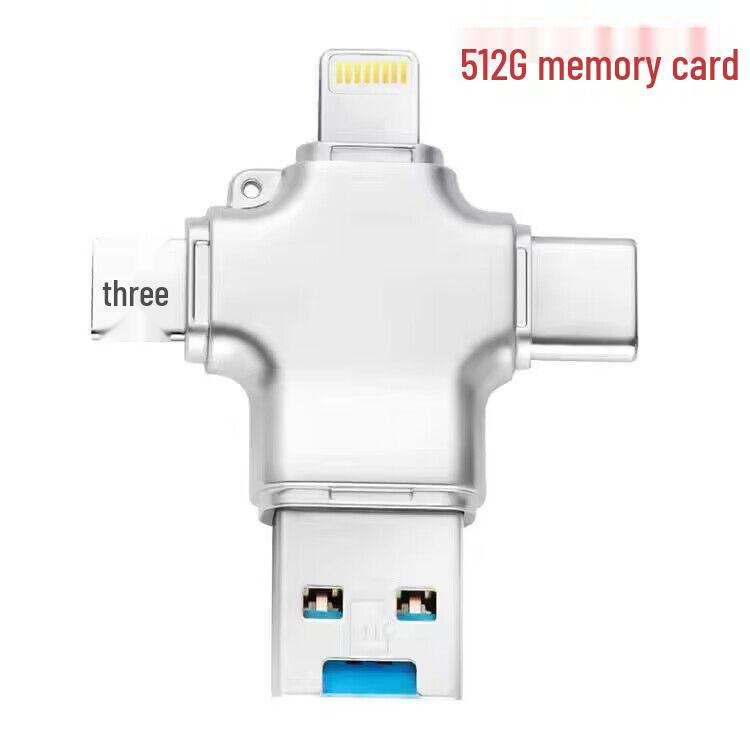 256GB Multi-Function 4-in-1 Card Reader for Apple, Android, Computers, High-Speed 3.0 iPad2 U Disk