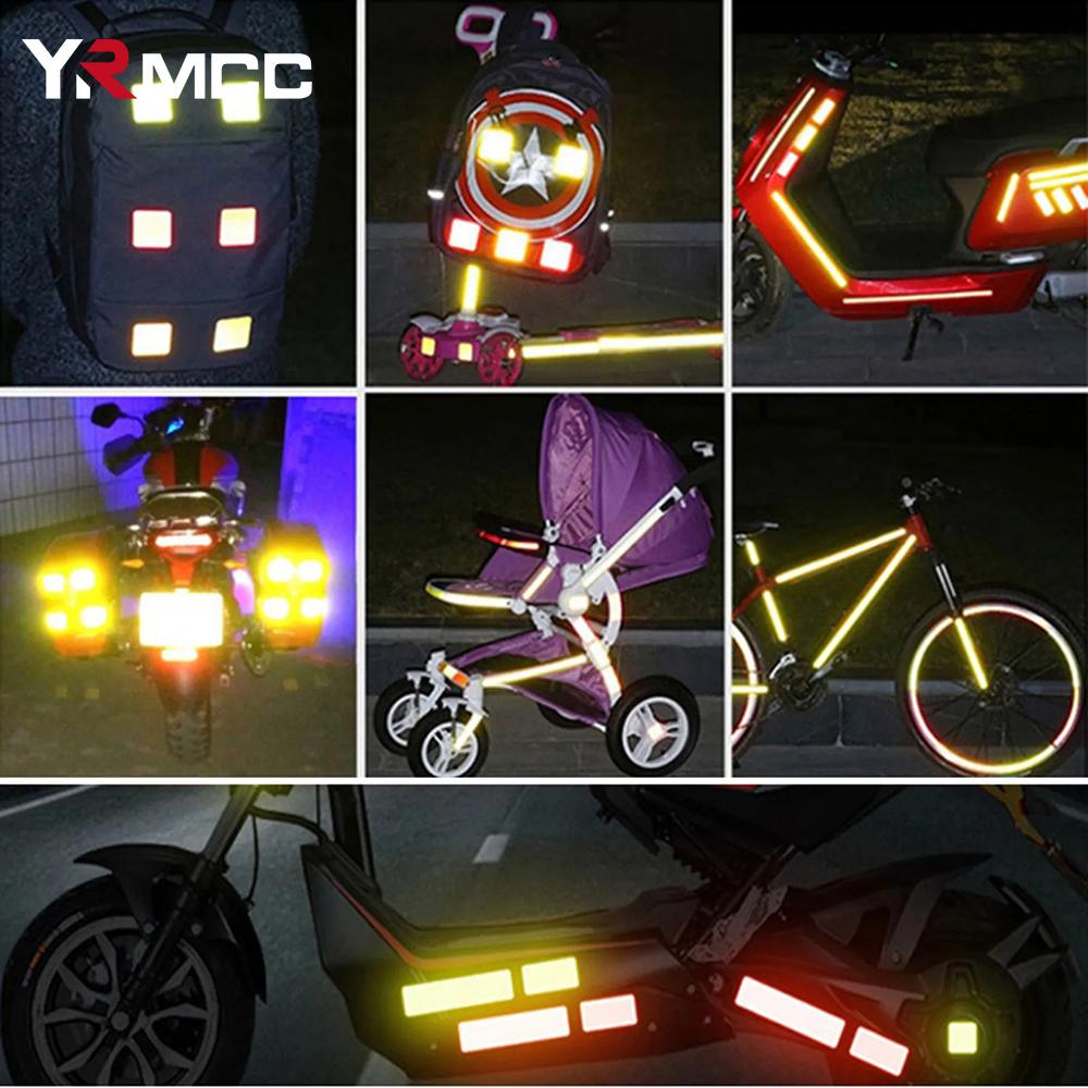 4 STK Reflekterende Bildørklistemerke Sikkerhetsåpningsvarsel Reflekstape Dekal Biltilbehør Eksteriør Interiør Refleksklistemerke