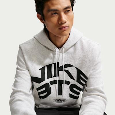 Nike X BTS Sweatshirts Herren Birke Heather Mit Kapuze Nicht Abnehmbar Moder