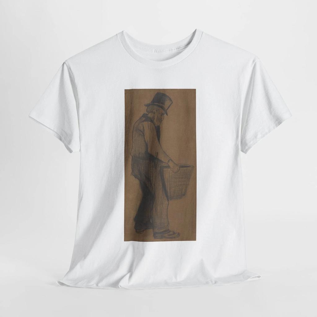 Van Gogh Old Man Carrying a Bucket Unisex Tee, Vincent Van Gogh Art Shirt, Dutch