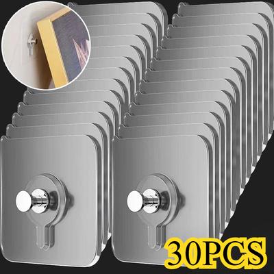 Ganci adesivi resistenti, portafoto, porta poster, orologio, senza foratura, ganci impermeabili, ganci per cucina e bagno, ganci a vite