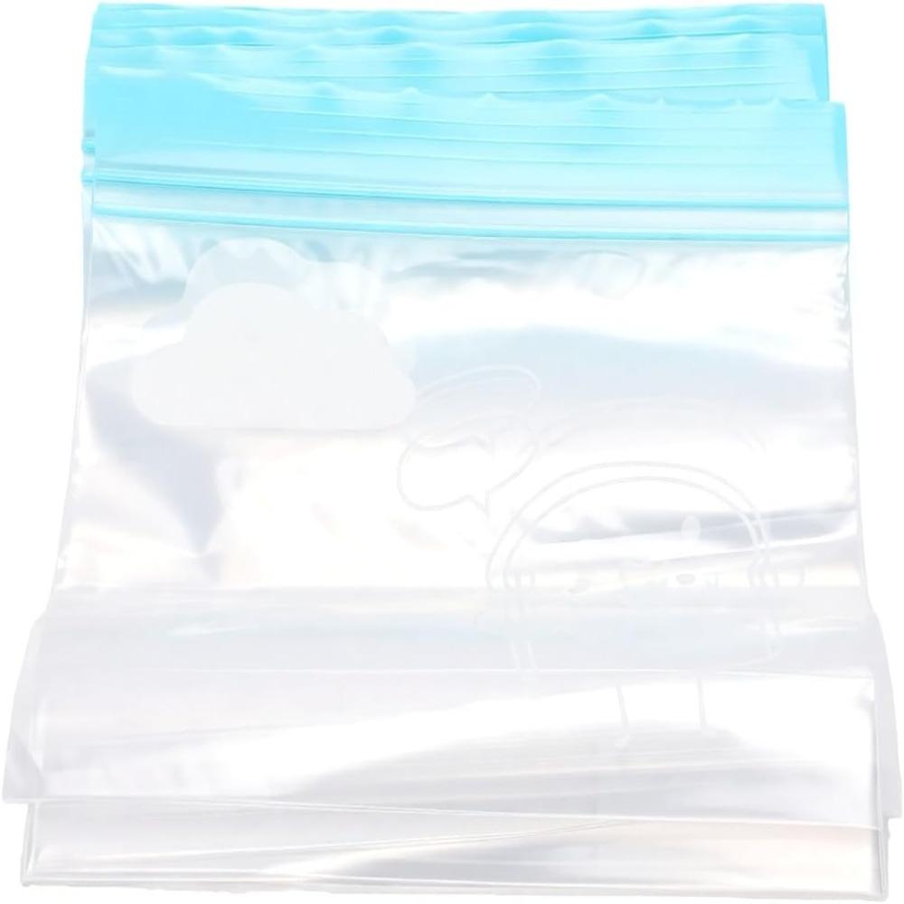30PCS PE Reusable Freezer Bags Triple Seal Plastic Organization Bags Zipper Seal Bags For Leftovers
