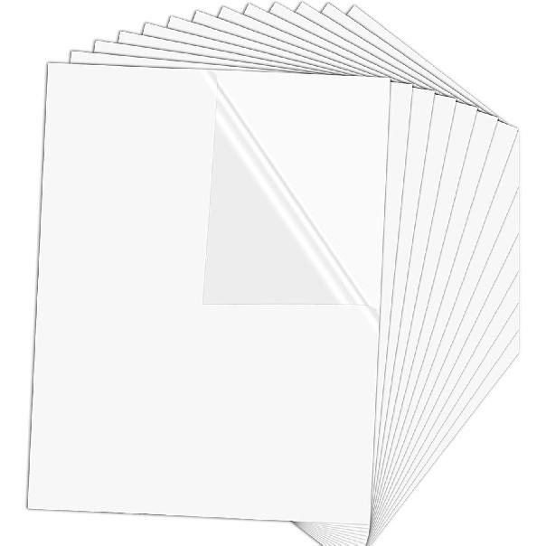 HTVRONT Sublimation Sticker Paper - 20 Pcs Glossy White Waterproof Sublimation Stickers