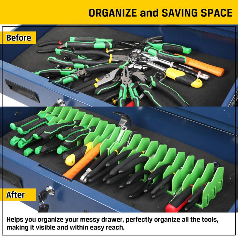 Praktický organizér na kleště Pojme až deset kleští Zásuvka Skříňka na nářadí Pevný Organizér na nářadí Kleště Úložný stojan Šetří místo