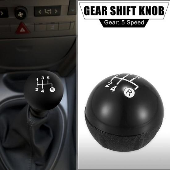 Faux Leather Manual 5 Speed Car Stick Gear Shift Knob for Fiat 2007-2018 Black