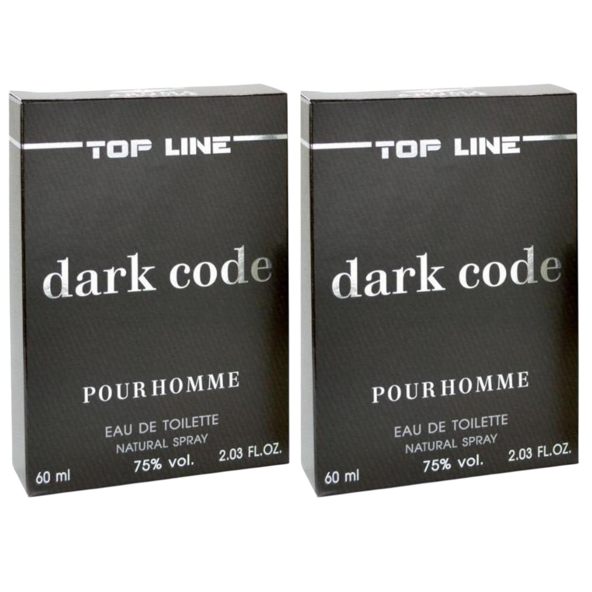 

DARK CODE парфумована вода для чоловіків, Top Line 60мл. 2.03 РІДКИХ УНЦІЇ 60 ml + 60 ml