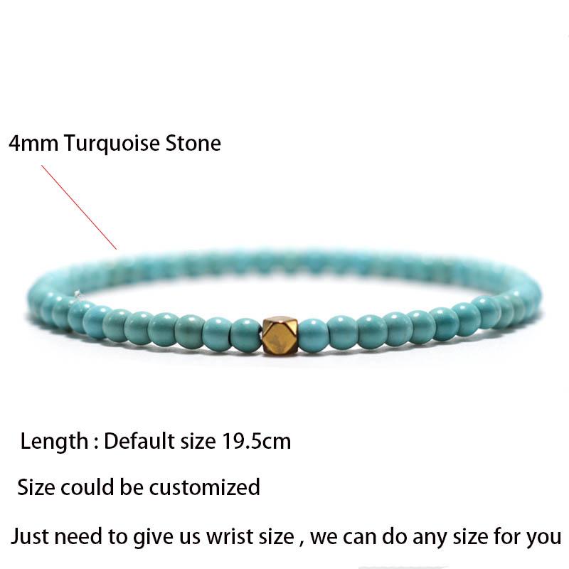 Minimalist 4mm Natural Wood Bracelet For Men Female Braslet Beads Irregular Wenge Wood Brazalete Gift For Him Accessories Joyas