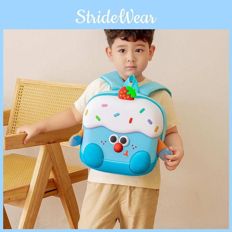 Cute Cake Strawberry Cartoon Children Girls Backpack For School And Outing Use