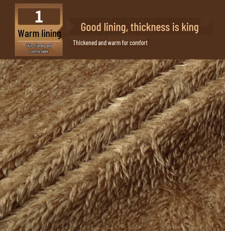 Men's Winter Down-Lined Cotton Jacket for Middle-Aged & Elderly - Warm Outerwear for Autumn and Winter