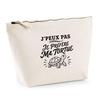 Toiletry Bag - PLANETEE - I Can't Minimalist - 100% Beige Cotton - 3 L (28×19×9 Cm) - Metal Zip Closure