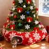 Christmas Cat Tunnel Bed Donut Nest Soft Kitten Sleeping Bag for Enrichment Play Exercise Living Room Balcony Home Decorations