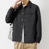 Autumn and Winter Fashion Plaid Lapel Men's Executive Jacket Men's Top Shirt Collar Jacket
