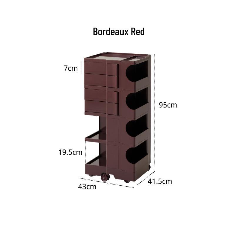 Nordic Rotating Multi-Layer Storage Cabinet: Versatile Makeup, Bedside, or Snack Organizer