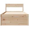 Vidaxl Estructura de Cama Sin Colchón, 75X190 Cm, Madera de Pino Maciza