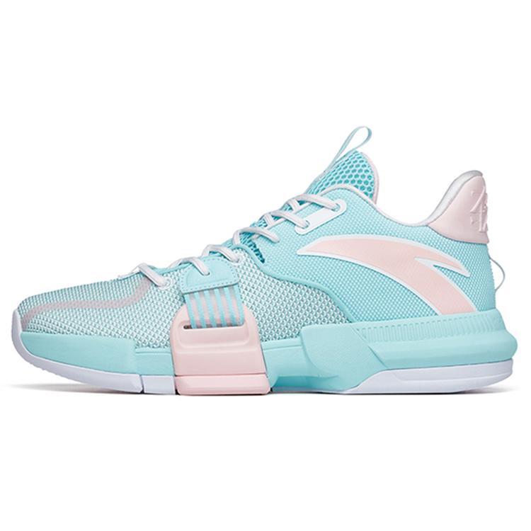 New Anta Craze 1 TD Anti Slip Wear Resistant Low Top Basketball Shoes Blue Pink 112221618-3
