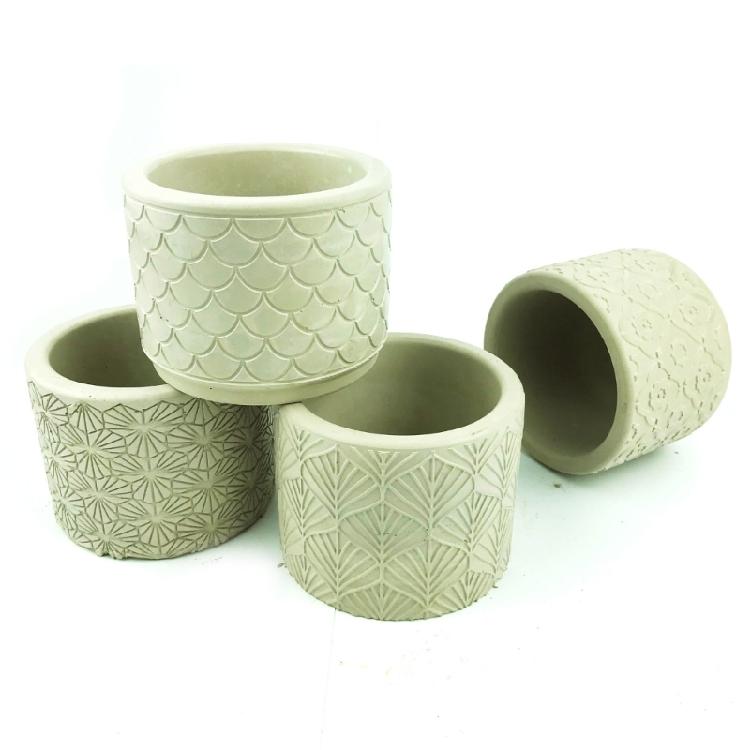 Flower Pot Silicone Mold Concrete Cement Plant Pot Mold Flowerpot Epoxy Resin Mould Makeup Brush Holder Organizer Mold