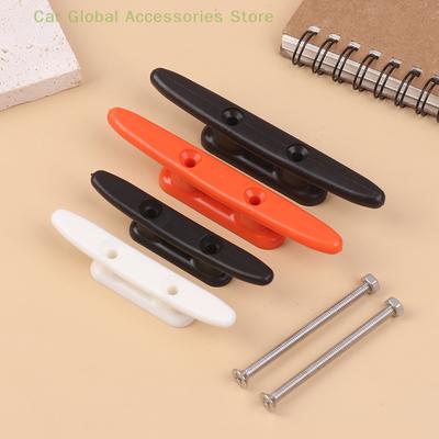 Taquet plat bas en nylon Taquet à base ouverte avec 2 vis Bateau marin Yacht Pont Ligne Corde Attache Kayak Canoë Accessoires de pont