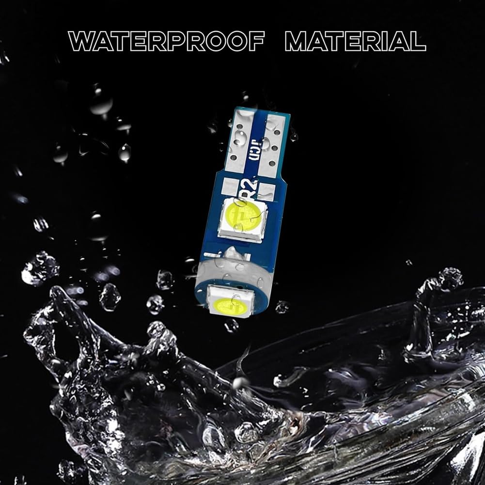 Swagell 20pcs T5 LED Lights for Car Dashboard Panel Gauge Indicator 0-3SMD Light Replacement