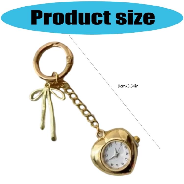 Vintage Inspired Mechanical Keychain Pendant Retro Alloy Pocket Watch Charm For Bags Keys Jewelry Accessory